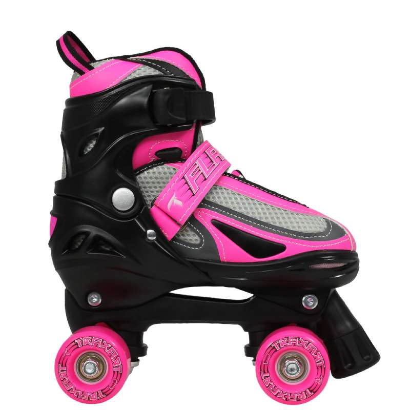 Patins Quad Infantil Traxart Flash - 54mm Abec-7 - Rosa