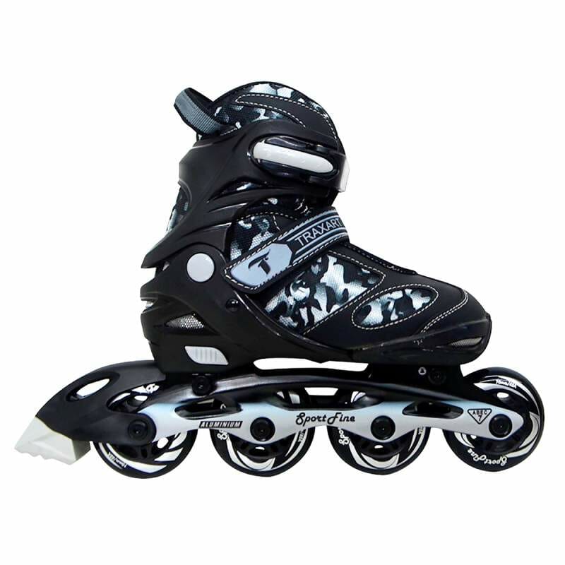 Patins Inline Infantil Traxart Sport Fine - Cinza - Abec-7