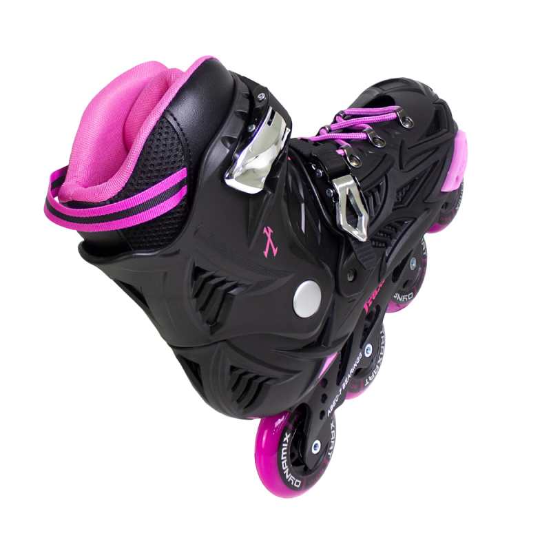 Patins Inline Freestyle Traxart Dynamix Rosa - 80mm Abec-7