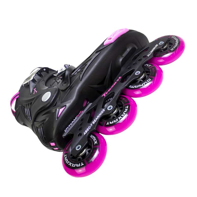 Patins Inline Freestyle Traxart Dynamix Rosa - 80mm Abec-7