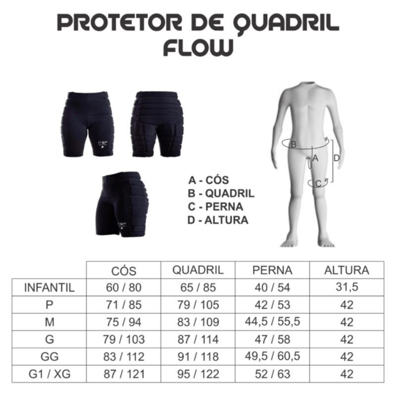 Bermuda Protetora de Quadril e Cóccix - Flow Sport Wear