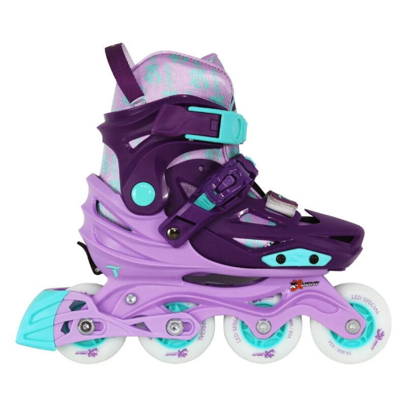 PATINS INFANTIL X-LIGHT ROXO COM RODAS DE LED